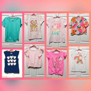 Girls size 6x: 8 shirt Bundle: 4 short-sleeved & 4 sleeveless